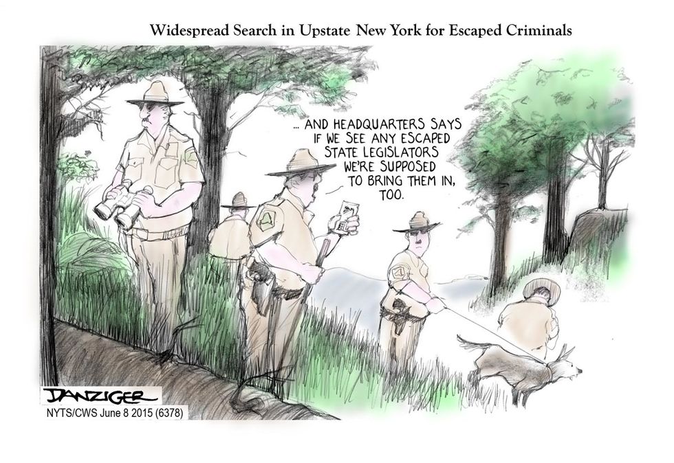 Cartoon: Widespread Search In Upstate New York For Escaped Criminals