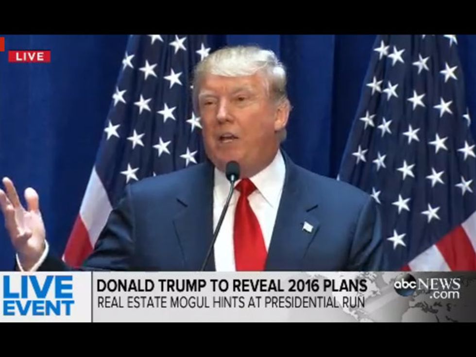 Donald Trump Declares For President — Really
