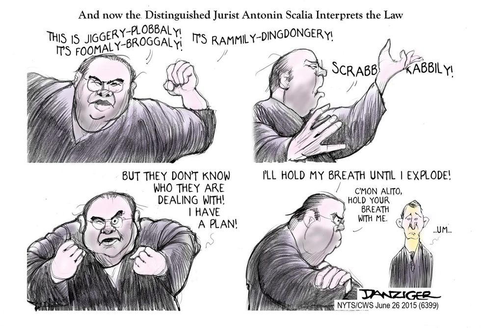 Cartoon: And Now The Distinguished Jurist Antonin Scalia…