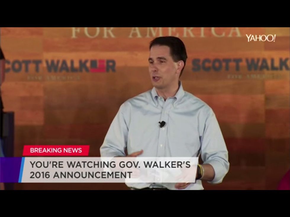 Watch: Scott Walker Launches Campaign For President