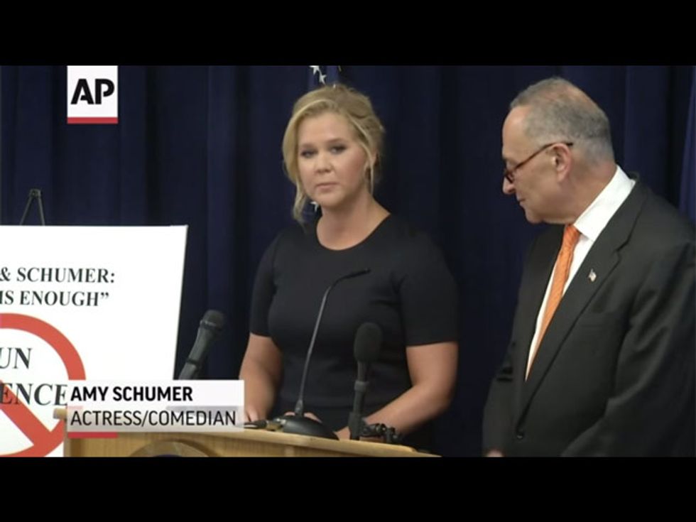 Amy Schumer Promotes Gun Check Legislation With Cousin Sen. Chuck Schumer