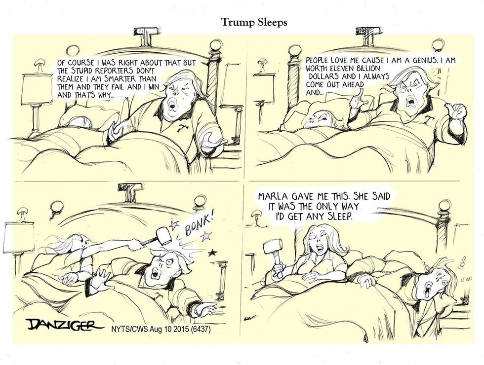 Cartoon: Trump Sleeps