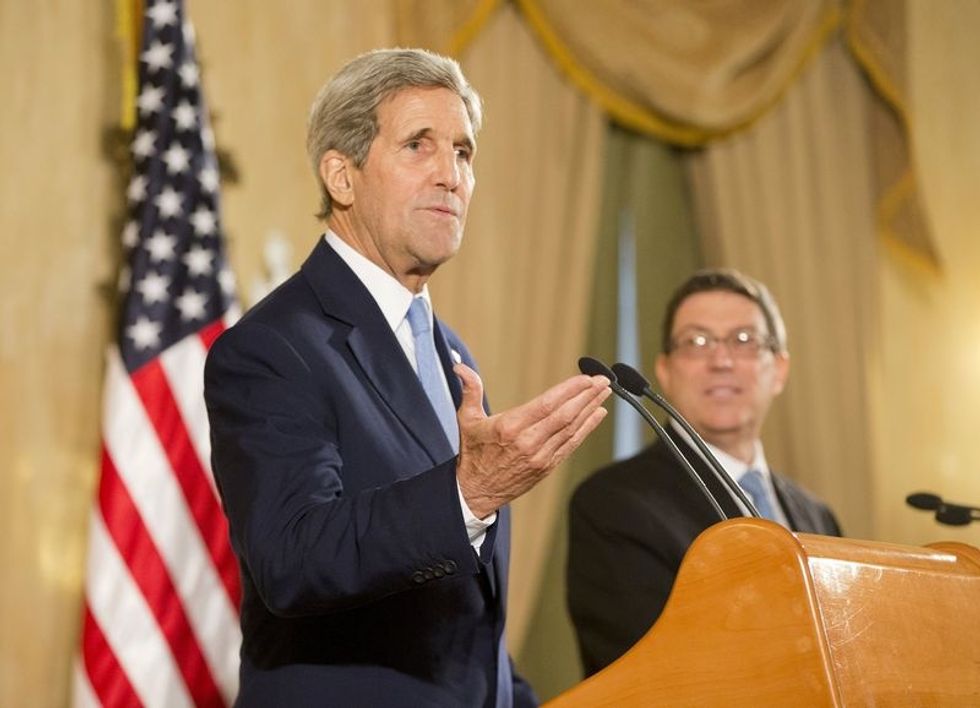 Kerry Urges ‘Genuine Democracy’ At U.S. Flag Ceremony In Cuba