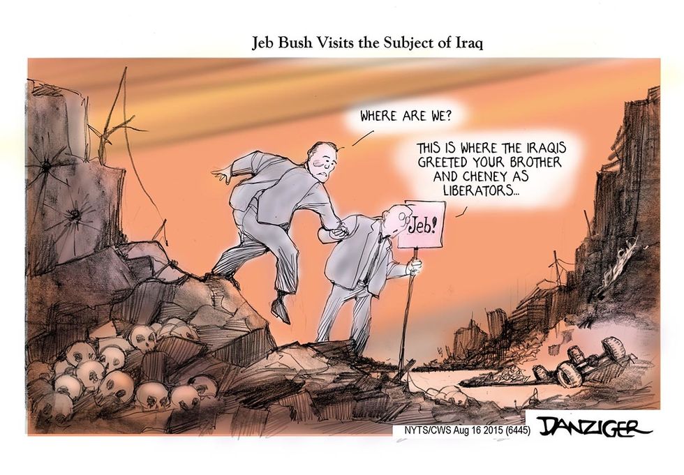 Cartoon: Jeb Bush Visits The Subject Of Iraq