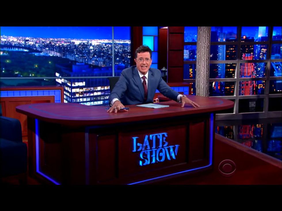 Raw And Refined, Smart And Stupid, Colbert Makes A Glorious Entrance
