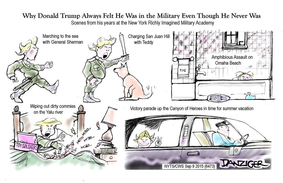 Cartoon: Why Donald Trump Always Felt He Was In The Military Even Though He Never Was