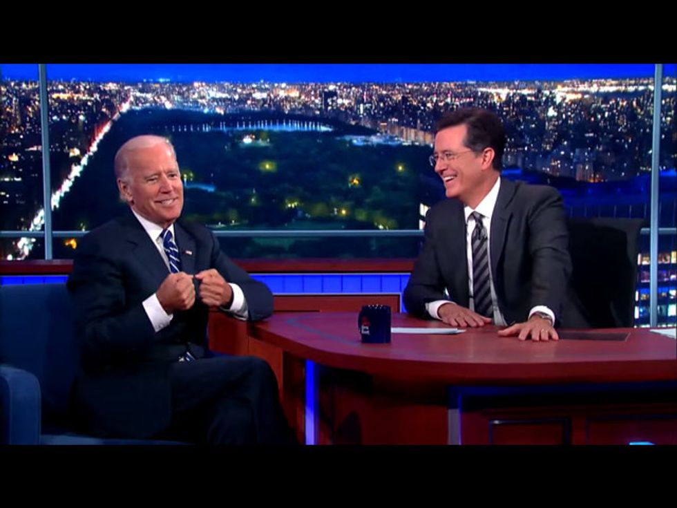 Late Night Roundup: Joe Biden Goes Heart-To-Heart With Stephen Colbert