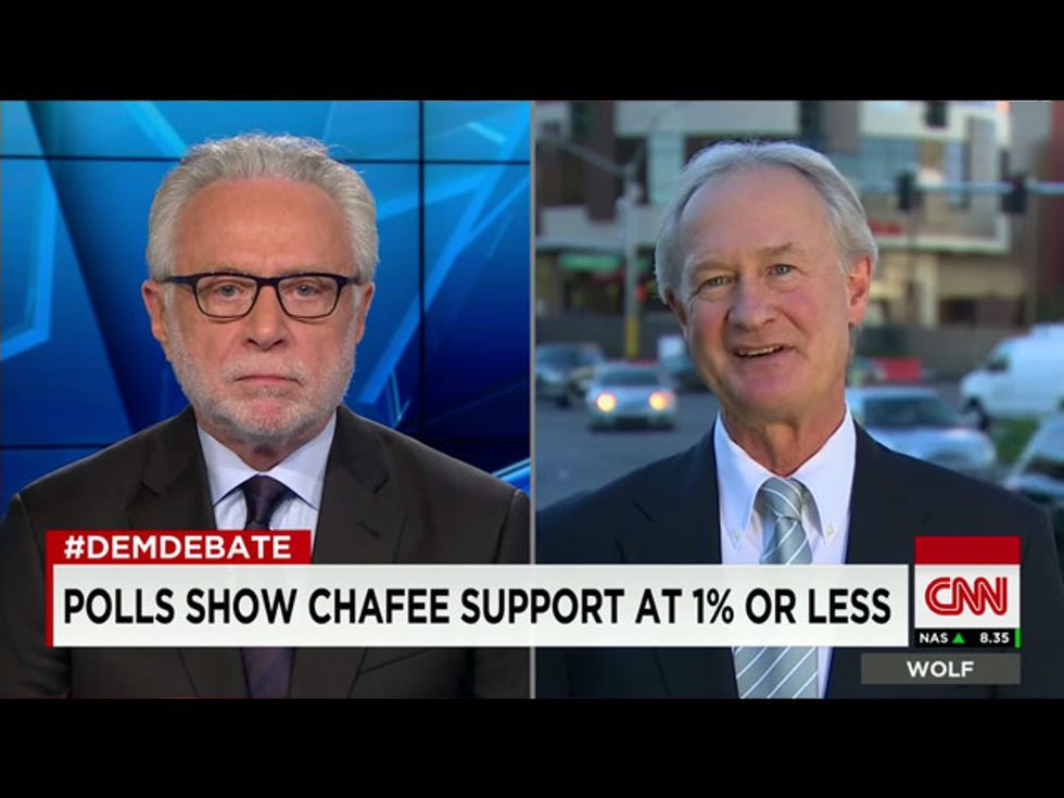 Lincoln Chafee’s Post-Debate Interview: When Will You Drop Out?