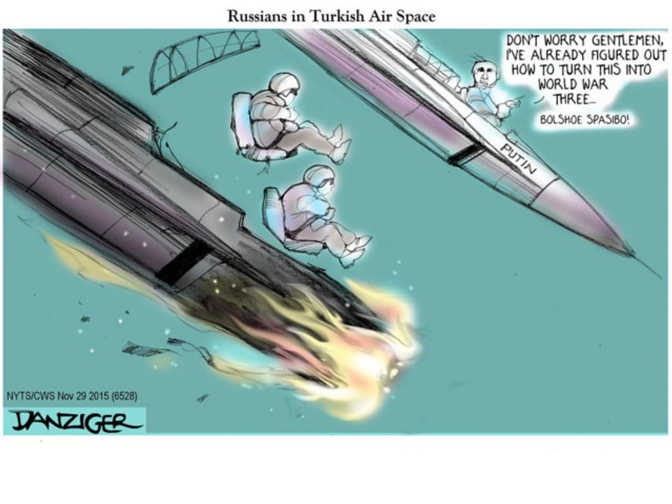 Cartoon: Russians In Turkish Air Space