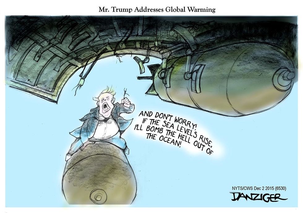 Cartoon: Mr. Trump Addresses Global Warming