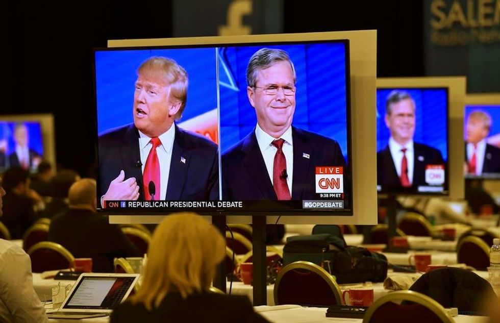Trump Sneers; Jeb Jeers; America Fears