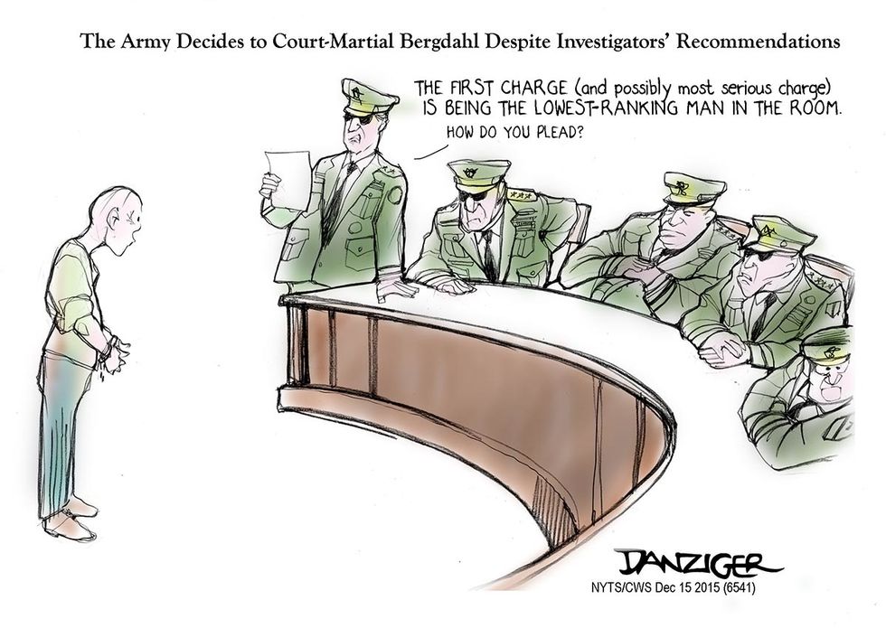 Cartoon: The Army Decides To Court-Martial Bergdahl Despite Investigators’ Recommendations