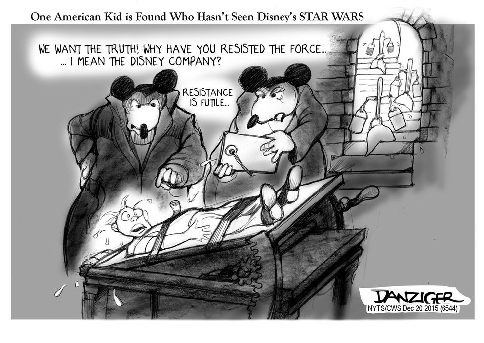 Cartoon: One American Kid Is Found Who Hasn’t Seen Disney’s ‘Star Wars’