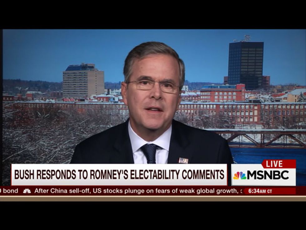 Endorse This: Jeb Insists — Hey, George W. Bush Is Really Popular!