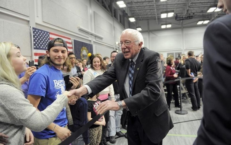 Presidential Candidate Sanders Takes Aim At Wall Street, Clinton In Speech