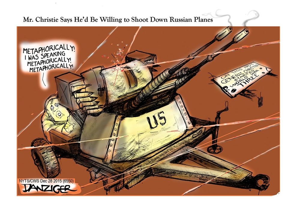 Cartoon: Mr. Christie Says He’d Be Willing To Shoot Down Russian Planes