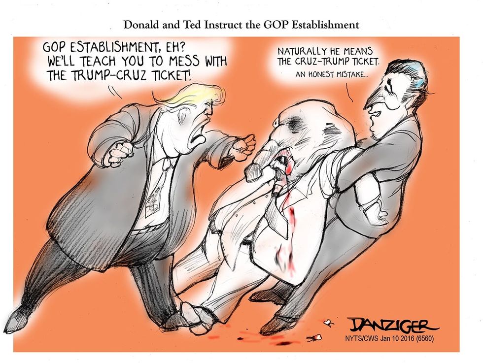 Cartoon: Donald And Ted Instruct The GOP Establishment