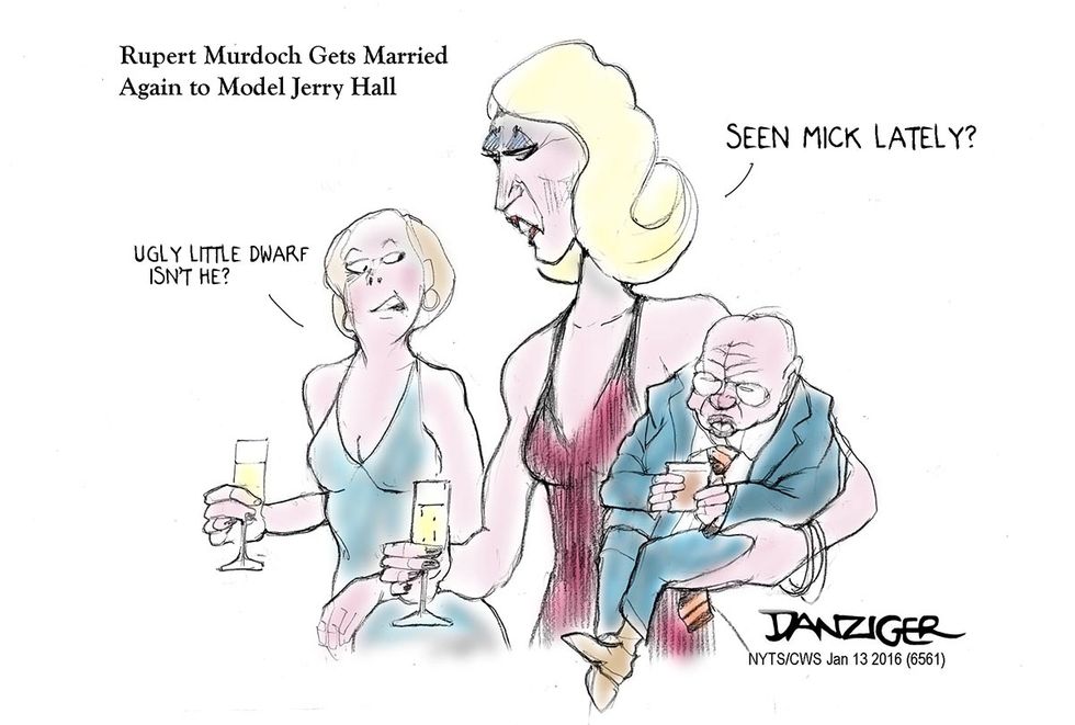 Cartoon: Rupert Murdoch Gets Remarried Again To Model Jerry Hall