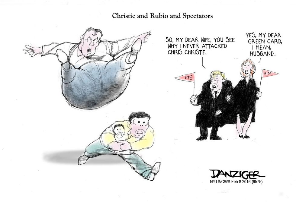 Christie And Rubio And Spectators