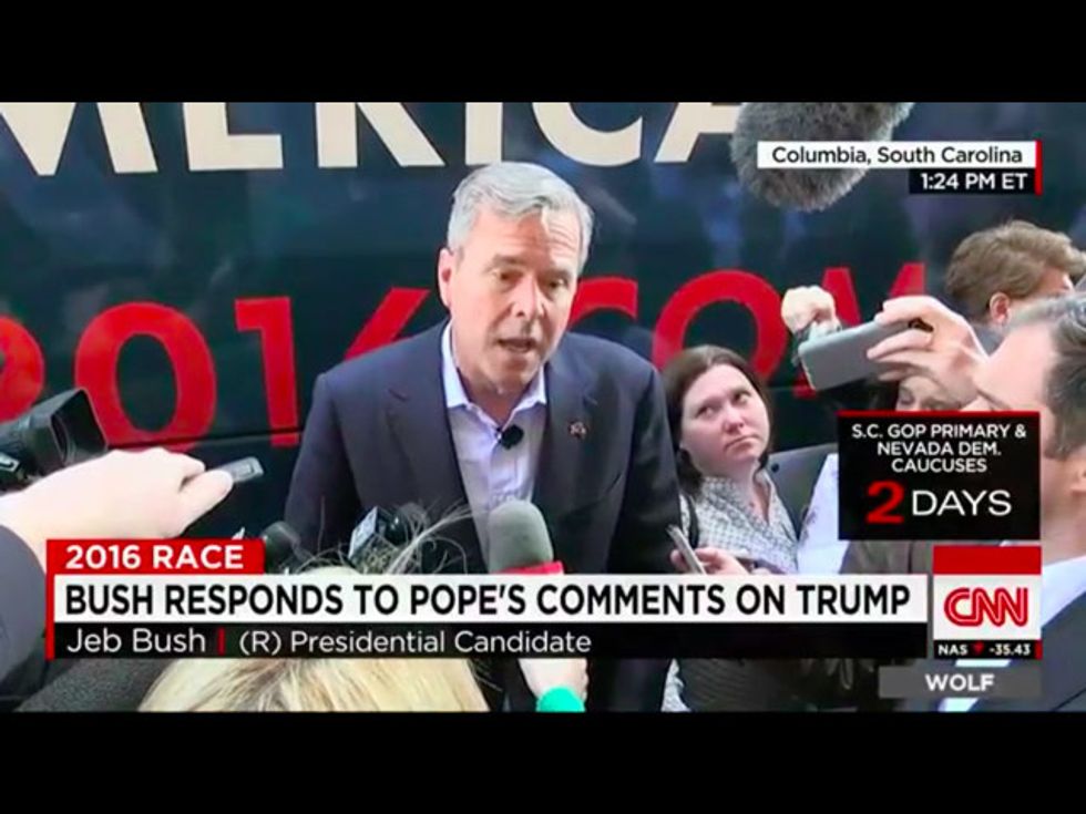 Endorse This: Does Jeb Bush Side With Trump Against The Pope?