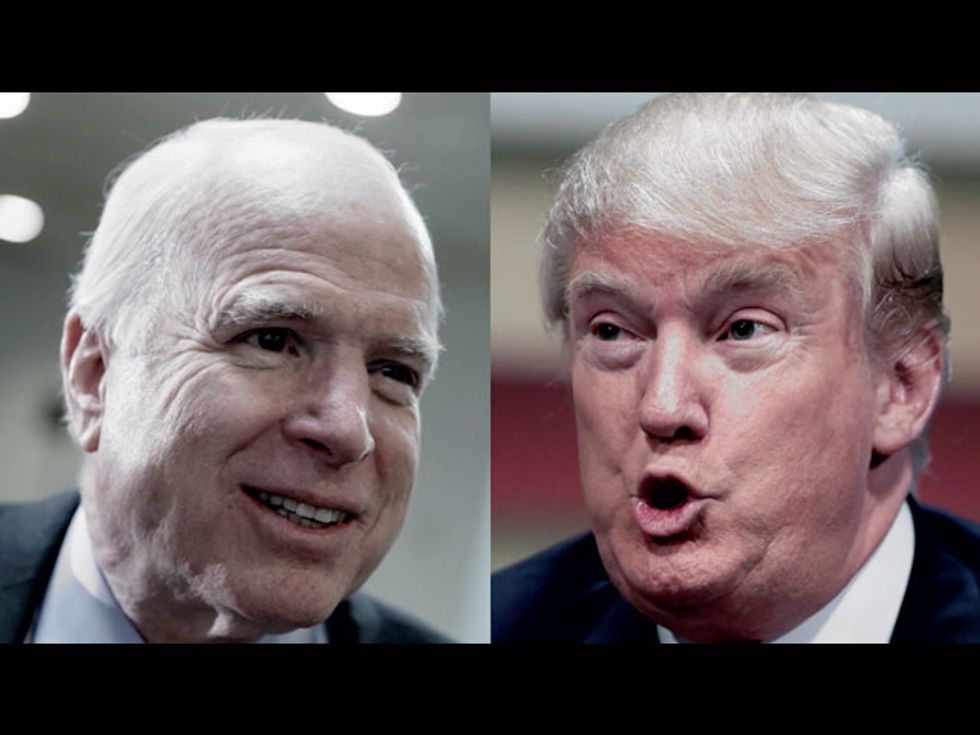 Democratic Senate Candidate Ties Trump Around John McCain