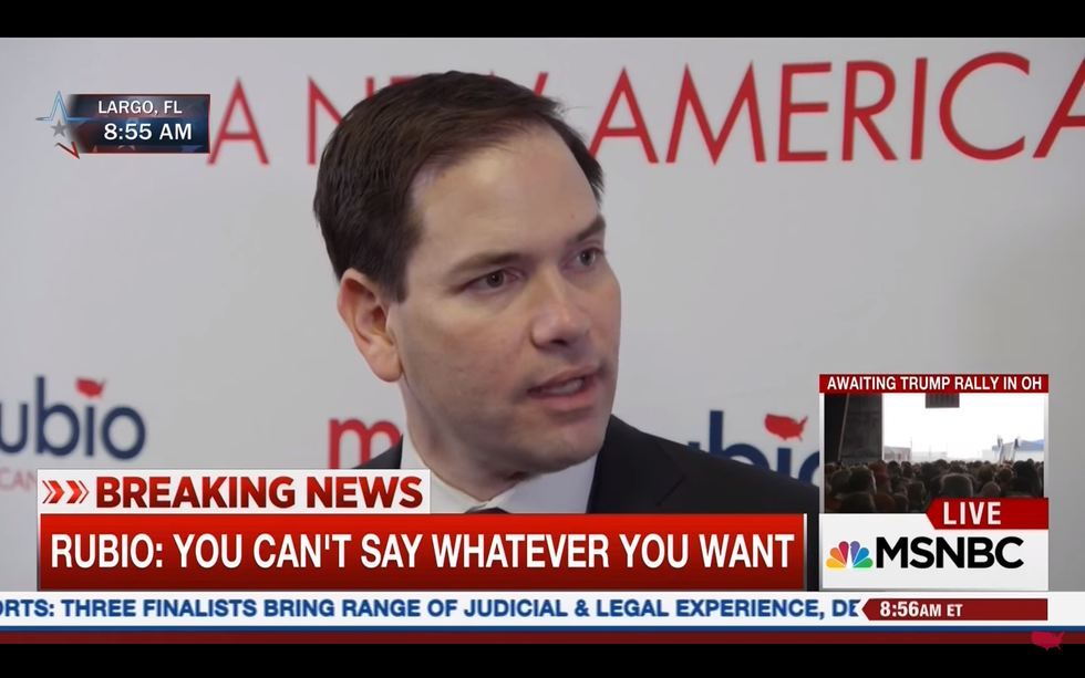 Rubio Confronts Trump Support: ‘Being Angry Is No Excuse’