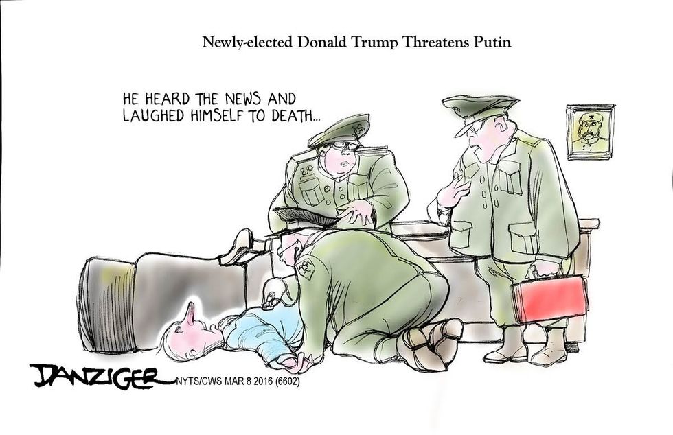 Cartoon: Newly-Elected Donald Trump Threatens Putin