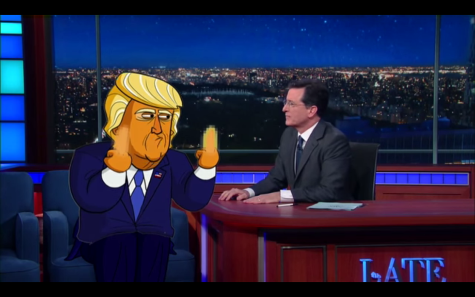 Endorse This: Stephen Colbert Interviews Cartoon Trump — ‘You Probably Hate Him’