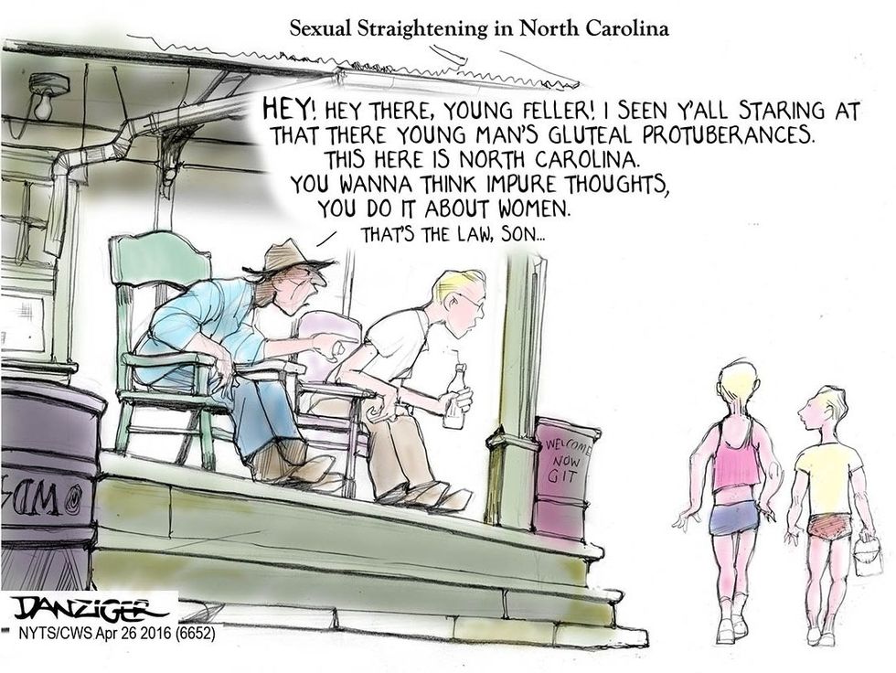 Cartoon: Sexual Straightening In North Carolina