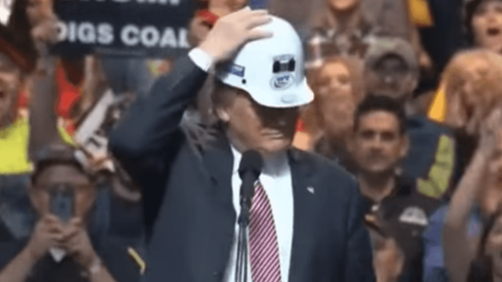 Endorse This: Donald Trump Explains Hairspray To Coal Miners