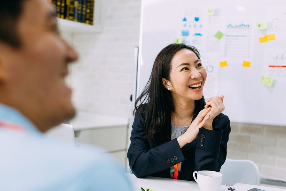 Woman meeting with her career coach