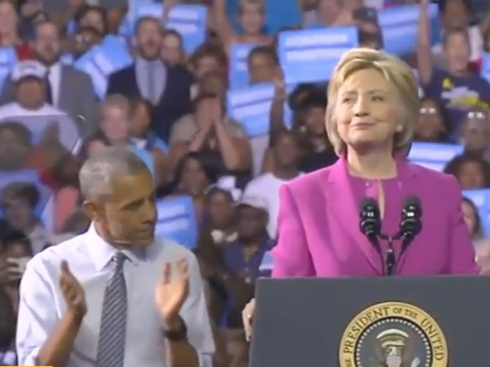 WATCH: Obama And Clinton Take The Stage In North Carolina