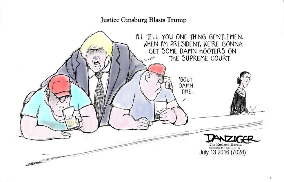Cartoon: Justice Ginsburg Blasts Trump