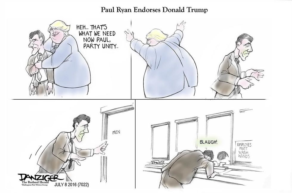 Cartoon: Paul Ryan Endorses Donald Trump