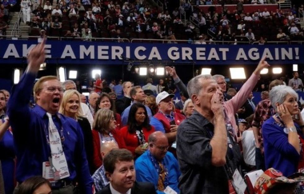 Republican Convention In Turmoil As Anti-Trump Delegates Protest