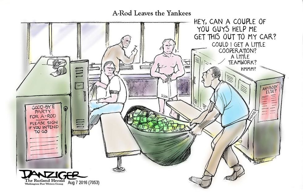 Cartoon: A-Rod Leaves The Yankees