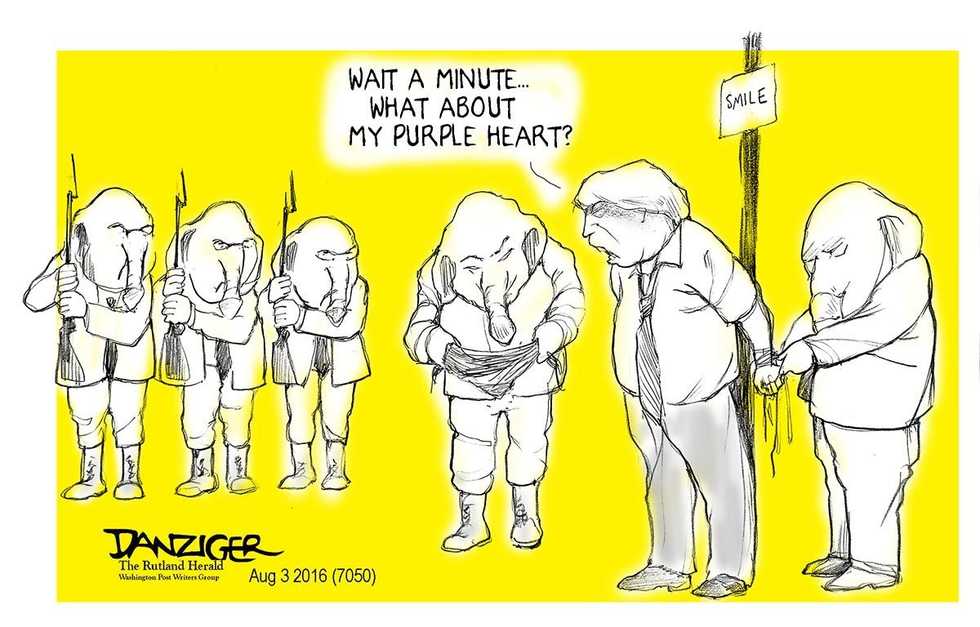 Cartoon: Trump’s Purple Heart