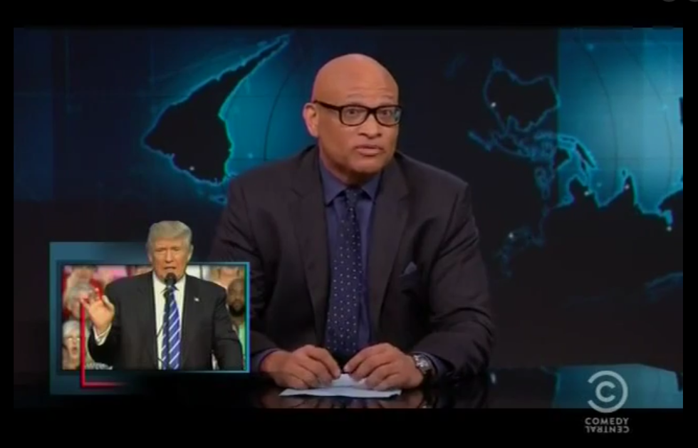 WATCH: Larry Wilmore Kicks Off Last Week By Blasting ‘Dangerous’ Trump And ‘Spokesgoblin’ Pierson