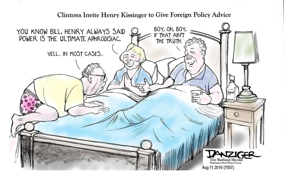 Cartoon: The Clintons And Henry Kissinger