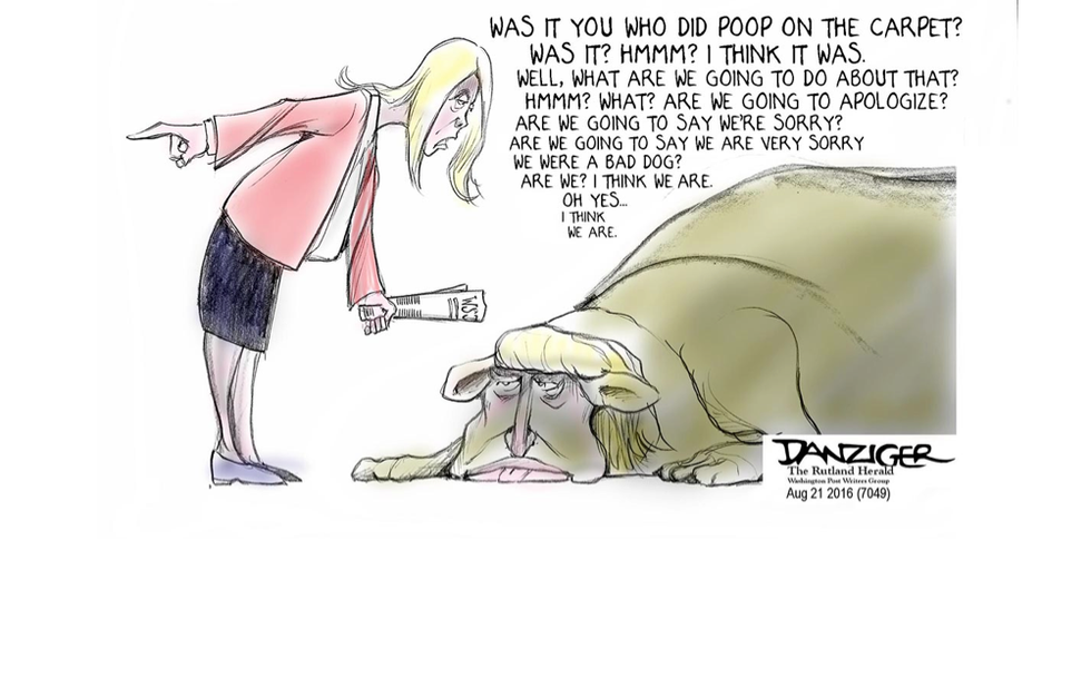 Cartoon: Kellyanne Conway, Dog Trainer