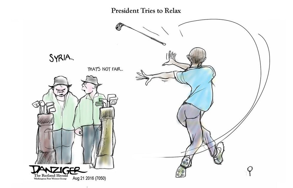 Cartoon: The President Tries To Relax