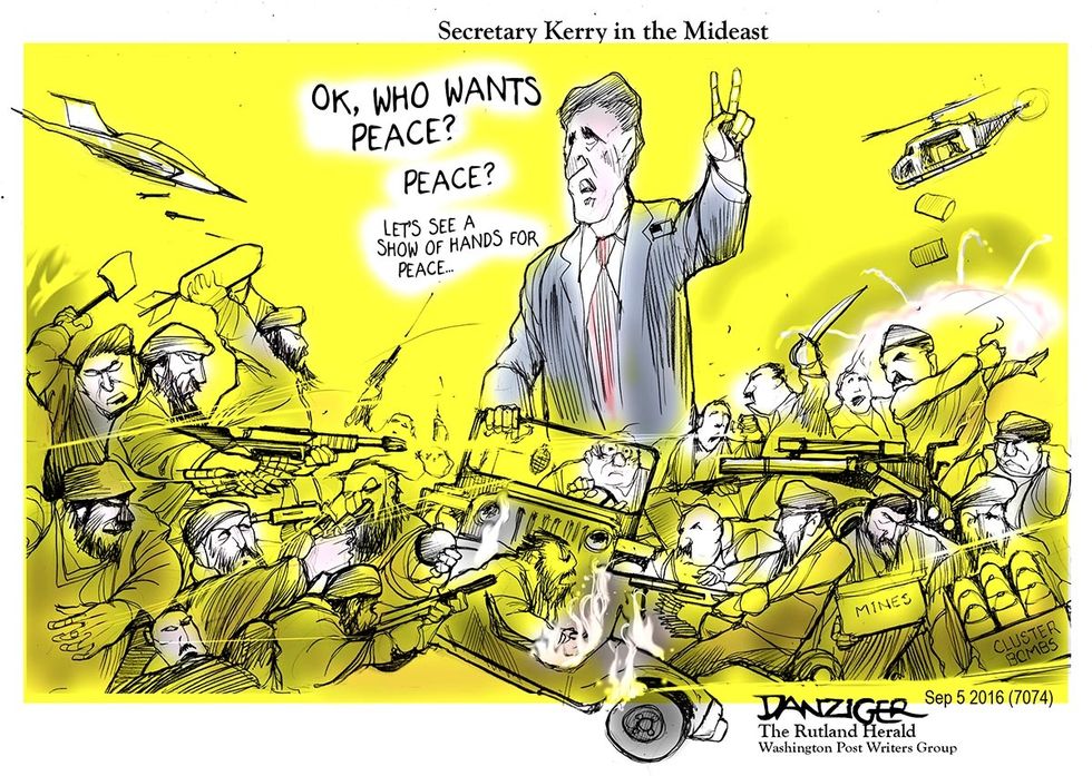 Cartoon: Secretary Kerry In The Mideast