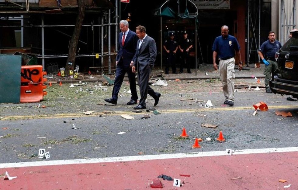 New Yorkers Walk Past Political Bluster Over Bombing