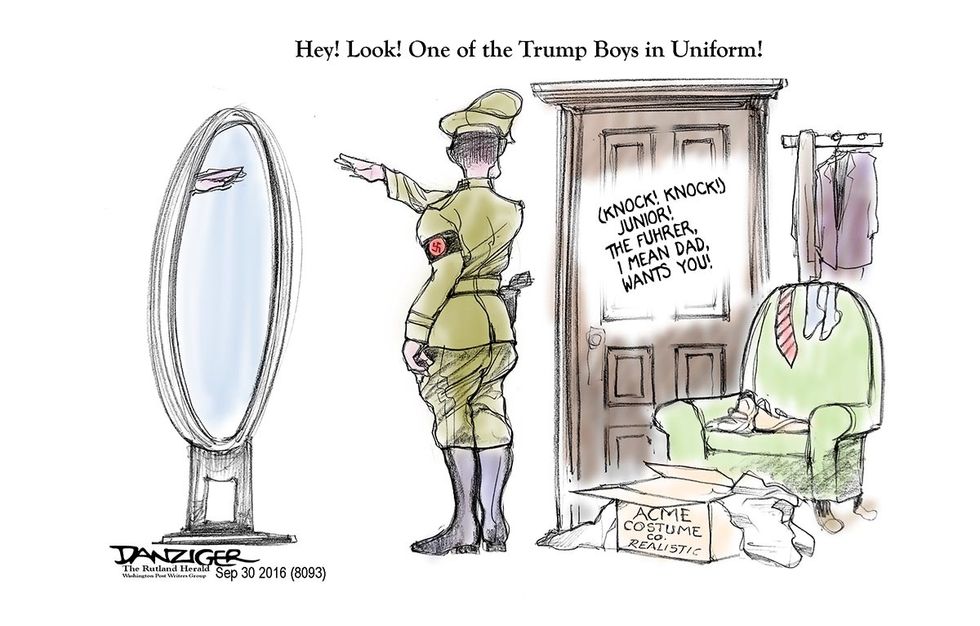 Cartoon: Hey! Look! One Of The Trump Boys In Uniform!