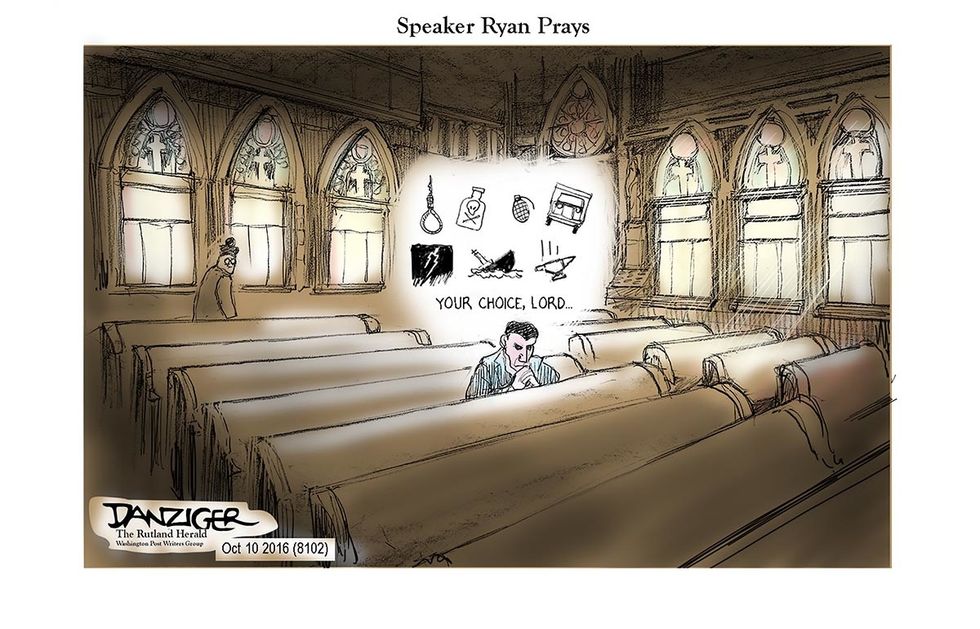 Cartoon: Speaker Ryan Prays