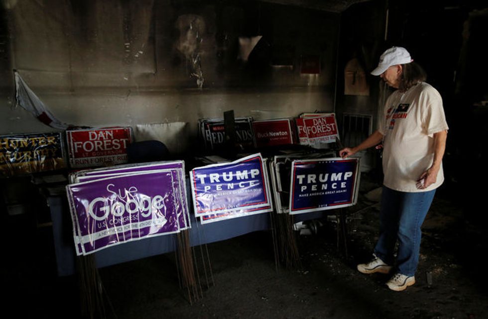 Police Probe Arson, Graffiti Threat at North Carolina Republican Office