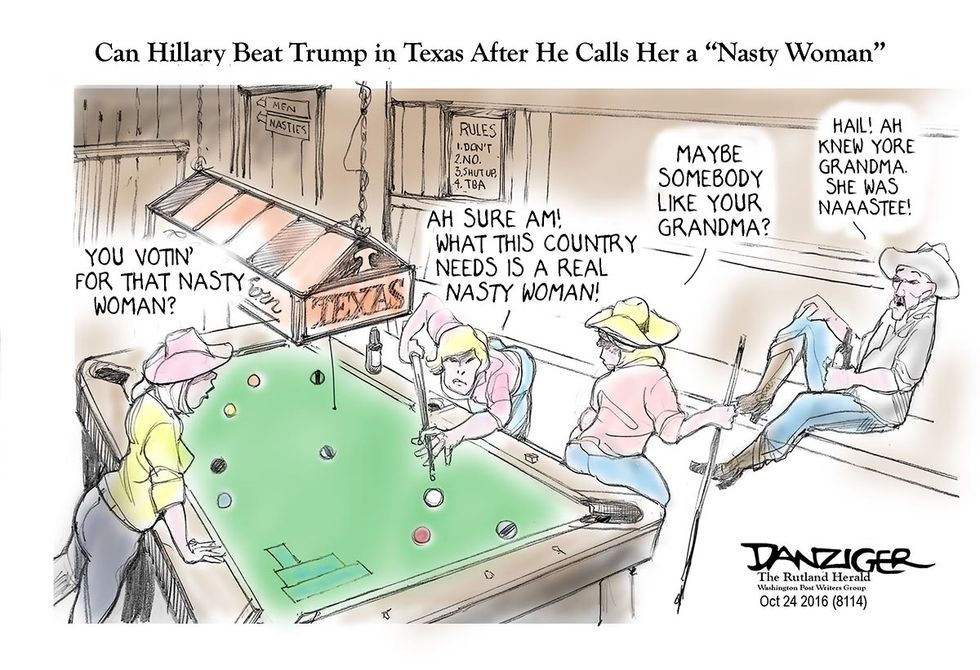Cartoon: Can Hillary Beat Trump In Texas After He Called Her A ‘Nasty Woman’