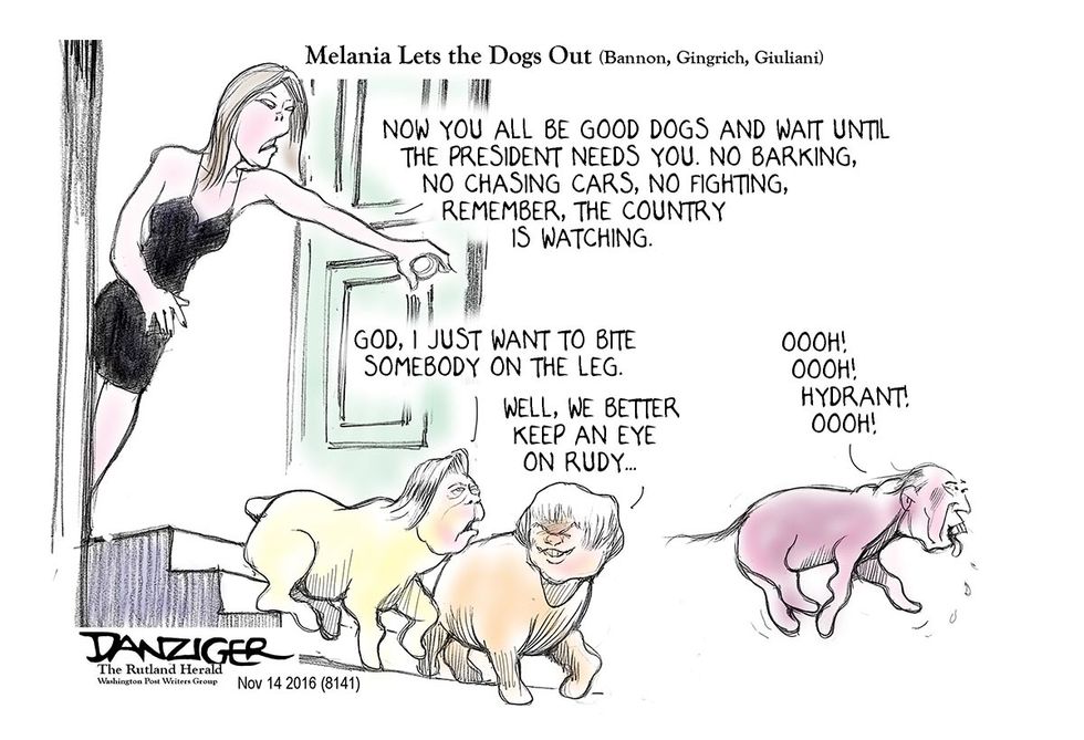 Cartoon: Melania Lets The Dogs Out