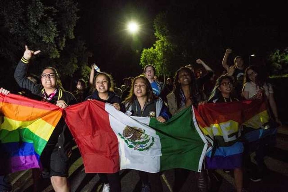 California High School Students March To Protest Trump Win