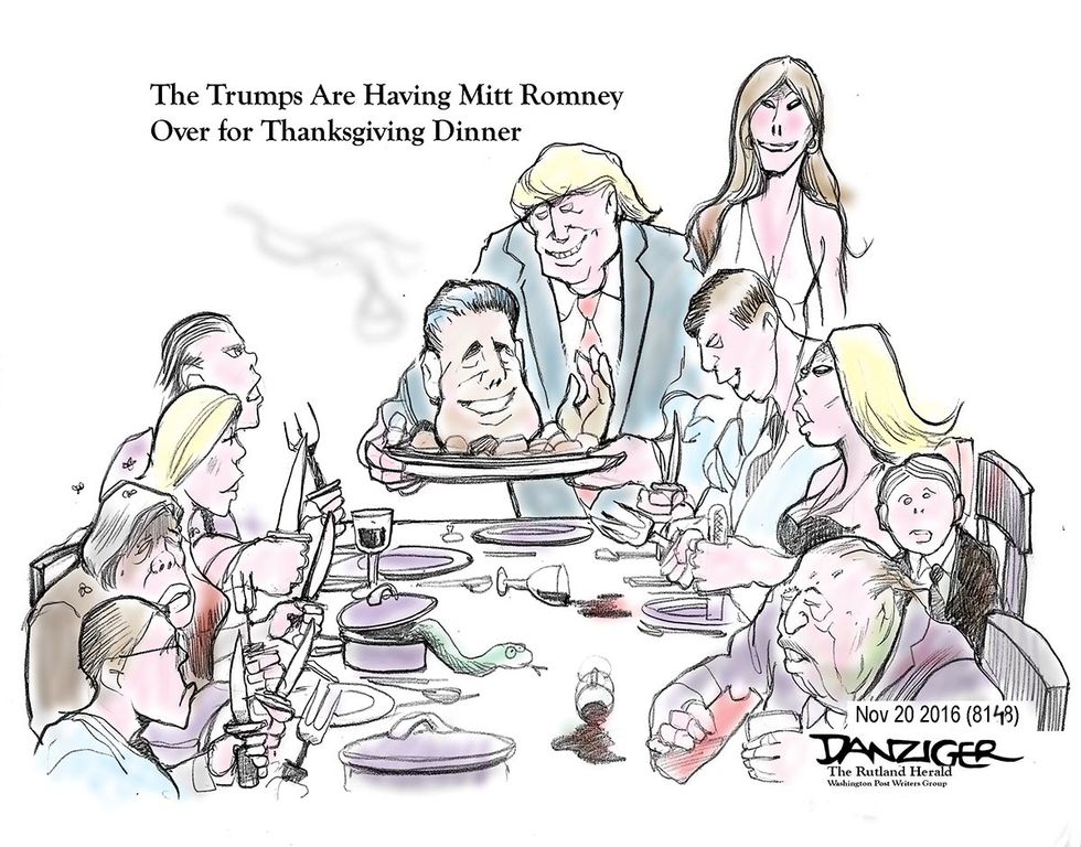 Cartoon: Trumps Having Romney Over For Thanksgiving